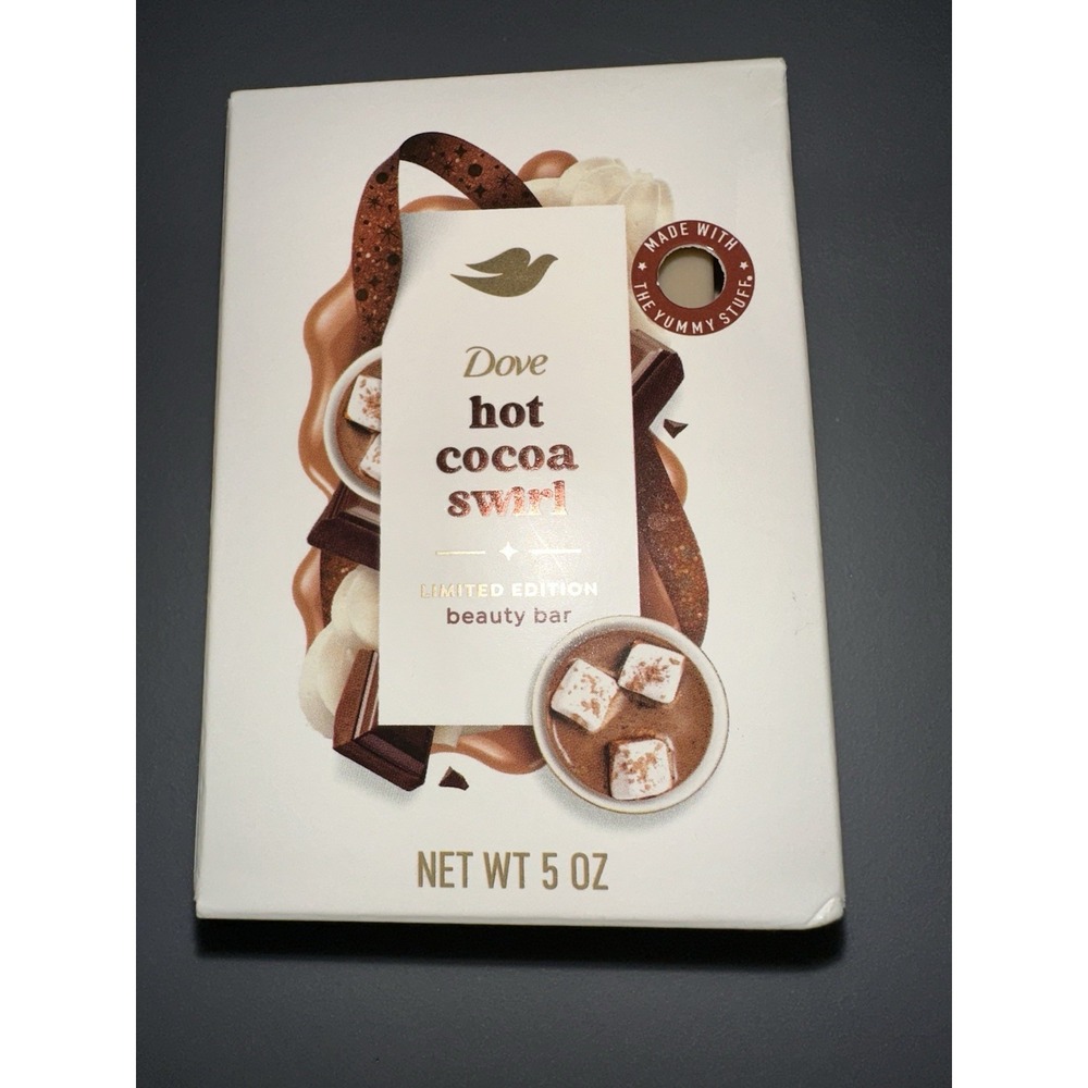 Dove Beauty Limited Edition Holiday Bar Soap‎ Hot Cocoa Swirl, SINGLE BAR 5 oz